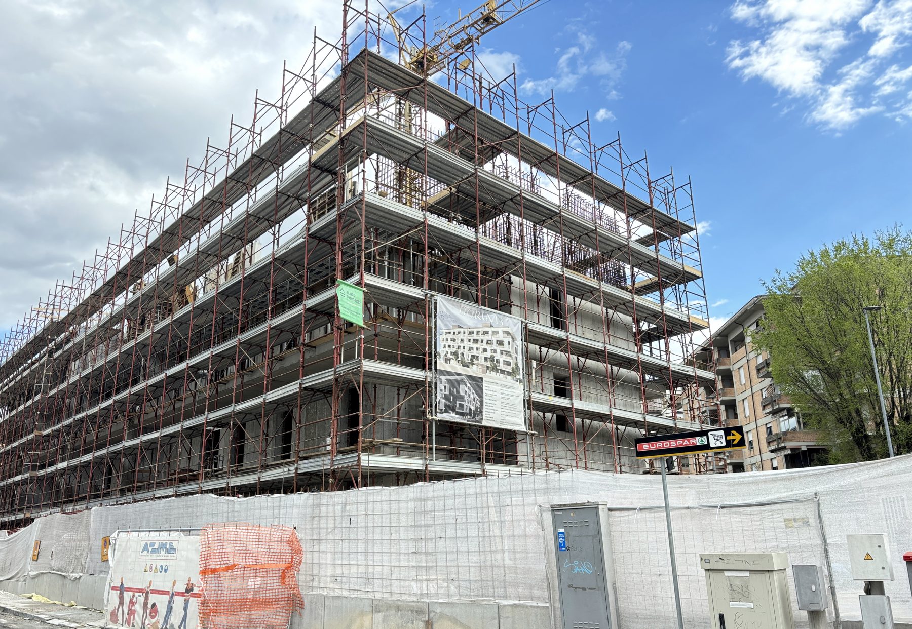 Foto reale del cantiere oggi
